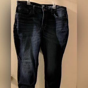 Woman size 14 petite midrise skinny Lee riders